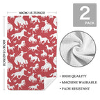 Red Rodeo Cowboy Set of 2 Dish Towels Made in America - Qu!rk Boutique