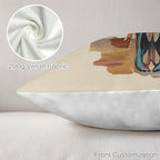 Baha Ranch Painted Tan Longhorn Velvety Soft Pillow Case Made in America - Qu!rk Boutique