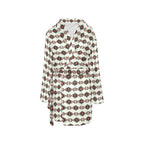White Aztec Women's Western Bath Robe - Qu!rk Boutique