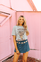 Baby I'm A Wild Card Graphic Tee - Grey - Qu!rk Boutique