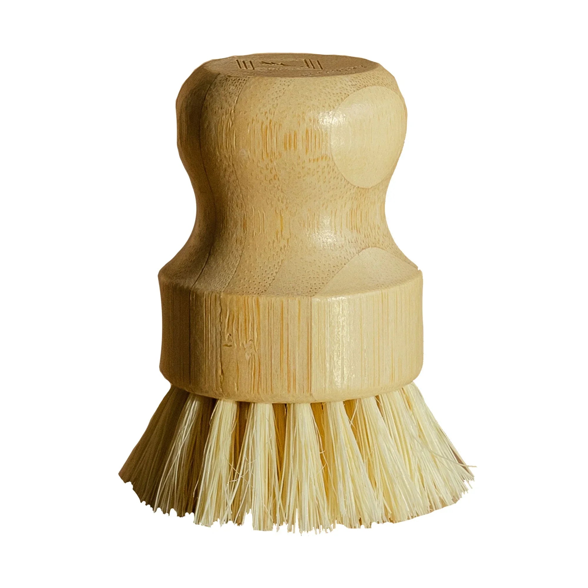 Eco-friendly bamboo scrub brush with stiff bristles for kitchen cleaning