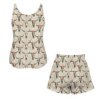 Colored Skulls Pajama Lounge Tank Shorts Set Made in America - Qu!rk Boutique