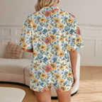 Baha Ranch Mexican Floral Women's Pajama Set Made in America - Qu!rk Boutique