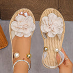 Flower Open Toe Sandals - Qu!rk Boutique