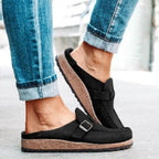 Round Toe Low Heel Buckle Loafers - Qu!rk Boutique