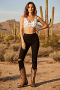 Yeehaw Bullhead Cactus Bikini Top - Qu!rk Boutique