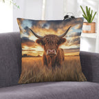 Baha Ranch Beautiful Highland Velvety Soft Pillow Cover Made in America - Qu!rk Boutique