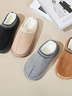 💙 Faux Fur Suede Platform Slippers - Qu!rk Boutique