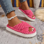 💙 Crisscross Open Toe Platform Slippers - Qu!rk Boutique
