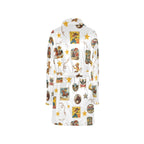 Baha Ranch Vintage Cowgirl Collage Women's Western Bath Robe - Qu!rk Boutique