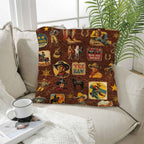 Vintage Cowboy Collage Western Throw Pillow Case Made in America - Qu!rk Boutique