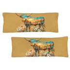 Baha Ranch Floral Longhorn Body Pillow Made in America - Qu!rk Boutique