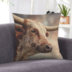 Baha Ranch Western Ranch Bull Velvety Soft Pillow Cover Made in America - Qu!rk Boutique