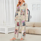 Baha Ranch Danilo Painted Cowgirl Satin Long Pajamas - Qu!rk Boutique