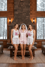 Baha Ranch Bridesmaid Pajama Lounge Tank Shorts Set Made in America - Qu!rk Boutique
