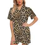 Baha Ranch Retro Pop Western Leopard Cowgirl Pajama Set - Qu!rk Boutique