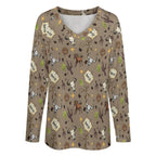 Baha Ranch Western Print Long Sleeve Top - Qu!rk Boutique