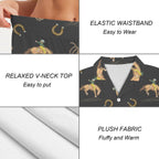 Baha Ranch Rodeo Cowboy Women's Western Short Pajama Set Made in America - Qu!rk Boutique