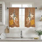 Rodeo Bullrider Window Curtains 28"x40" (2-Piece) Made in America - Qu!rk Boutique