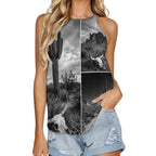 Baha Ranch Black White Desert Tank Top - Qu!rk Boutique