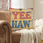 Baha Ranch YEEHAW Vintage Western Velvety Soft Pillow Case Made in America - Qu!rk Boutique