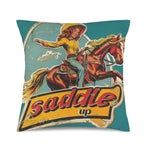 Baha Ranch Saddle Up Velvety Soft Pillow Case Made in America - Qu!rk Boutique