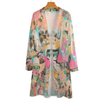 Baha Ranch Retro Pop Western Collage Lightweight Cardigan - Qu!rk Boutique