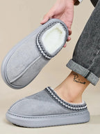 💙 Faux Fur Suede Platform Slippers - Qu!rk Boutique