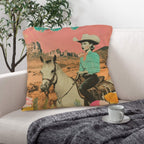 Baha Ranch Retro Pop Western Ride Cowgirl Pillow Case Made in America - Qu!rk Boutique