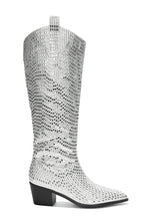 Blazing Boots - Blue or Silver - Cowgirl Sparkle Holiday Western - Qu!rk Boutique