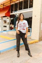Cowboy Motel Raw Cut V-neck Graphic Tee - Qu!rk Boutique