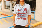 Cowboy Motel Raw Cut V-neck Graphic Tee - Qu!rk Boutique