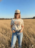 Cowgirl Barbed Wire Bow Graphic Tee - Qu!rk Boutique