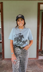 Cowgirl Calf Roper Graphic Tee - Qu!rk Boutique