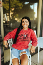 Cowgirl Rider Graphic Sweatshirt - Qu!rk Boutique