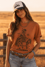 Cowgirl Rider Graphic Tee - Qu!rk Boutique