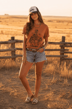 Cowgirl Rider Graphic Tee - Qu!rk Boutique