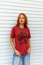Crank The Hank & Let's Drank Graphic Tee - Qu!rk Boutique