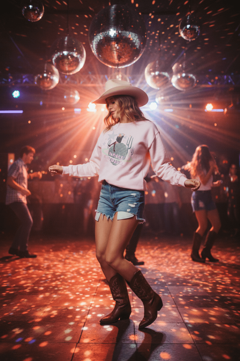 Giddyup Space Cowgirl Sweatshirt - Qu!rk Boutique