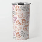 Orange and Pink Butterfly Travel Mug - Qu!rk Boutique