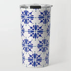 Dark Blue Tile Travel Mug - Qu!rk Boutique