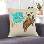 The Last Roundup Wild West Throw Pillow Cover Made in America
