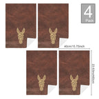 Baha Ranch Tooled Donkey Set of 4 Kitchen Dish Towels Made in America - Qu!rk Boutique