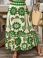 Floral Print Tie-Shoulder Midi Dress - Qu!rk Boutique