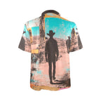 Baha Ranch Retro Pop Western Desert Cowboy Polo Shirt - Qu!rk Boutique
