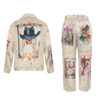 Baha Ranch Danilo Painted Cowgirl Satin Long Pajamas - Qu!rk Boutique