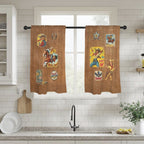 Vintage Cowgirl Window Curtains 28"x40" (2-Piece) Made in America - Qu!rk Boutique