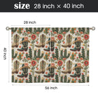 Cactus and Boots Curtains 28"x40" (2-Piece) Made in America - Qu!rk Boutique