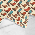 Got My Boots Western Micro Fleece Throw Blanket 60" x 80" Made in America - Qu!rk Boutique