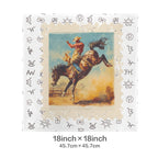 Baha Ranch Stamped Rodeo 2 Velvety Soft Pillow Case Made in America - Qu!rk Boutique